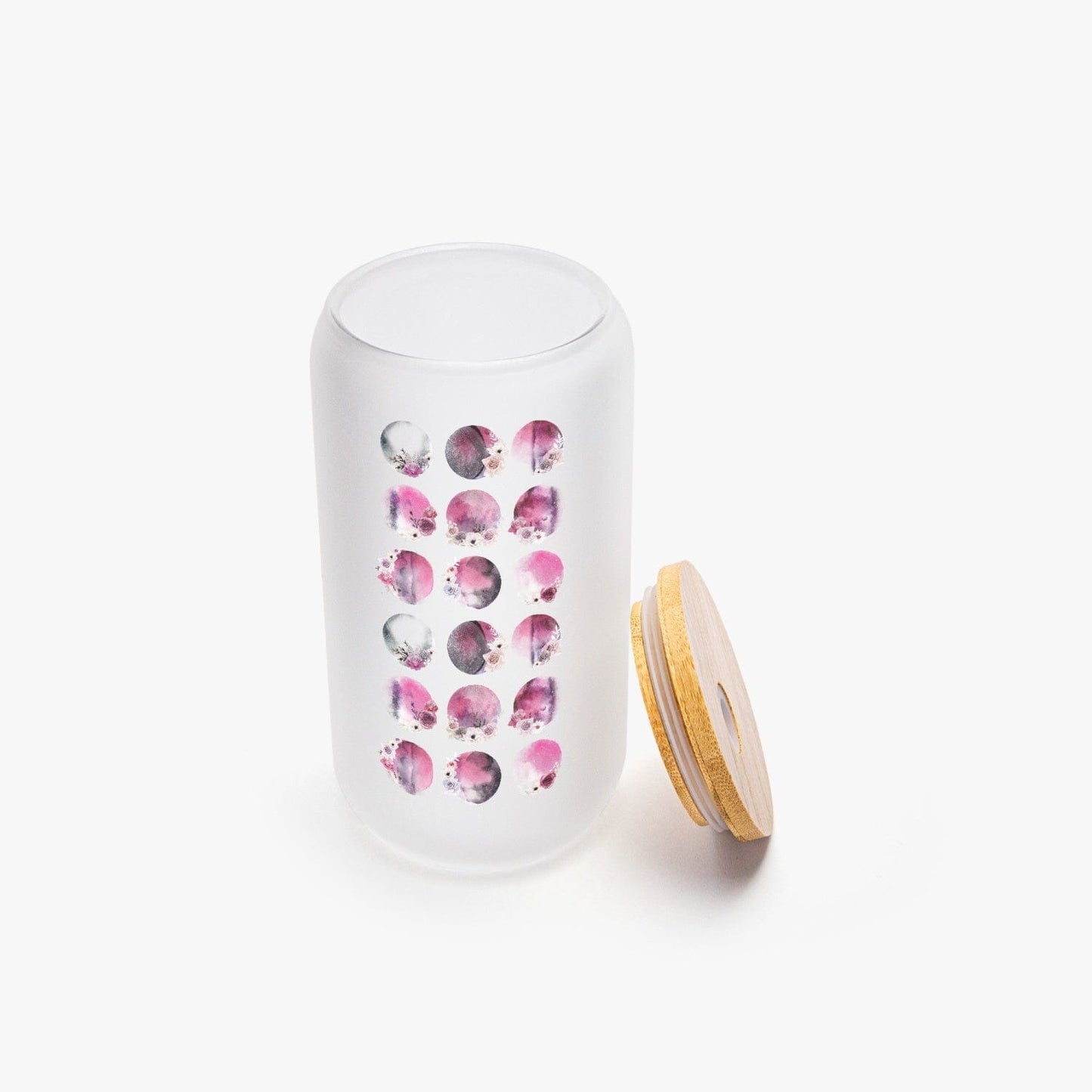 Moon Phases Frosted Glass Cups