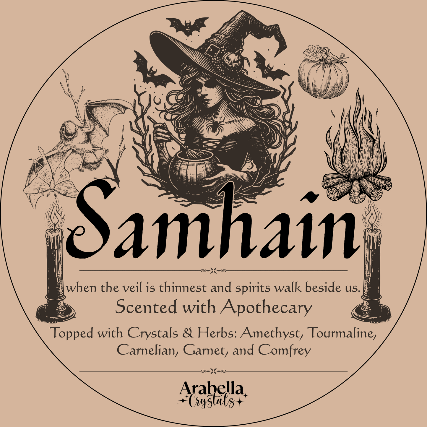 Samhain Halloween Ritual Candle