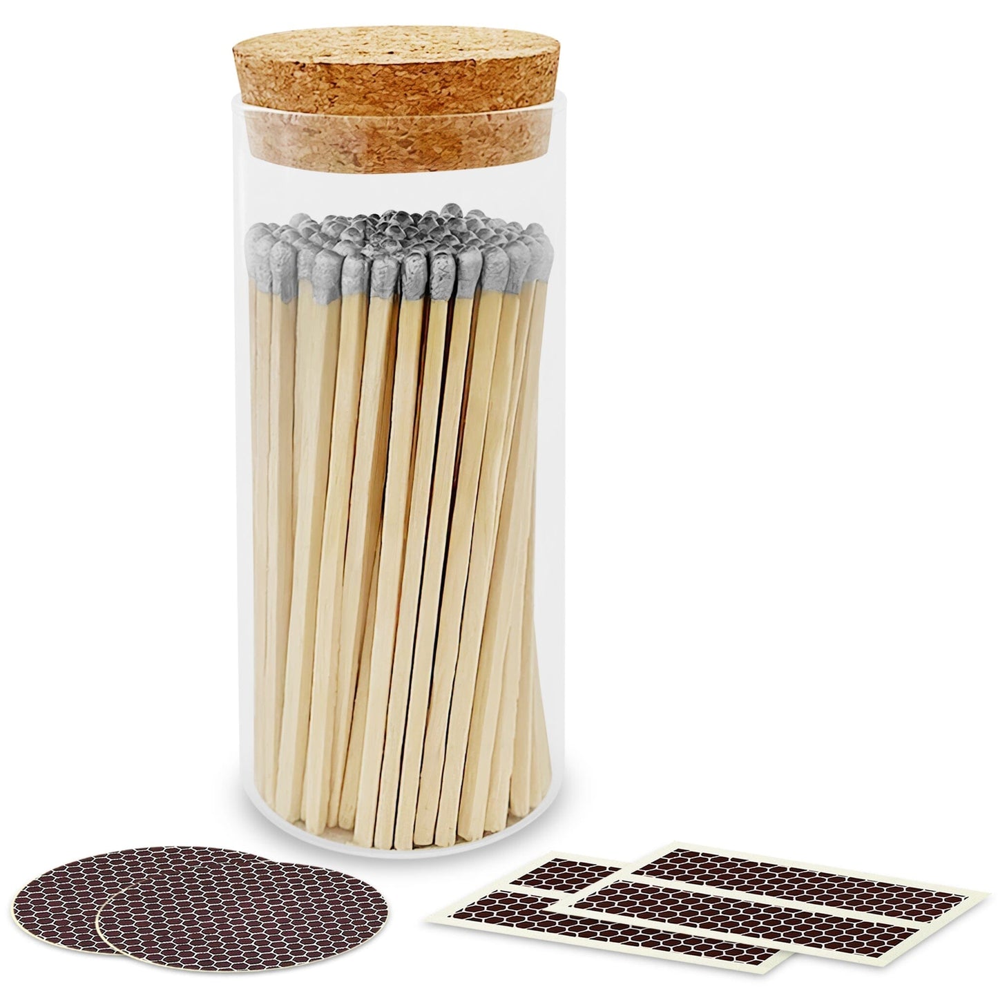 4" Matches in a Large Cork Top Jar - Spirit Nest