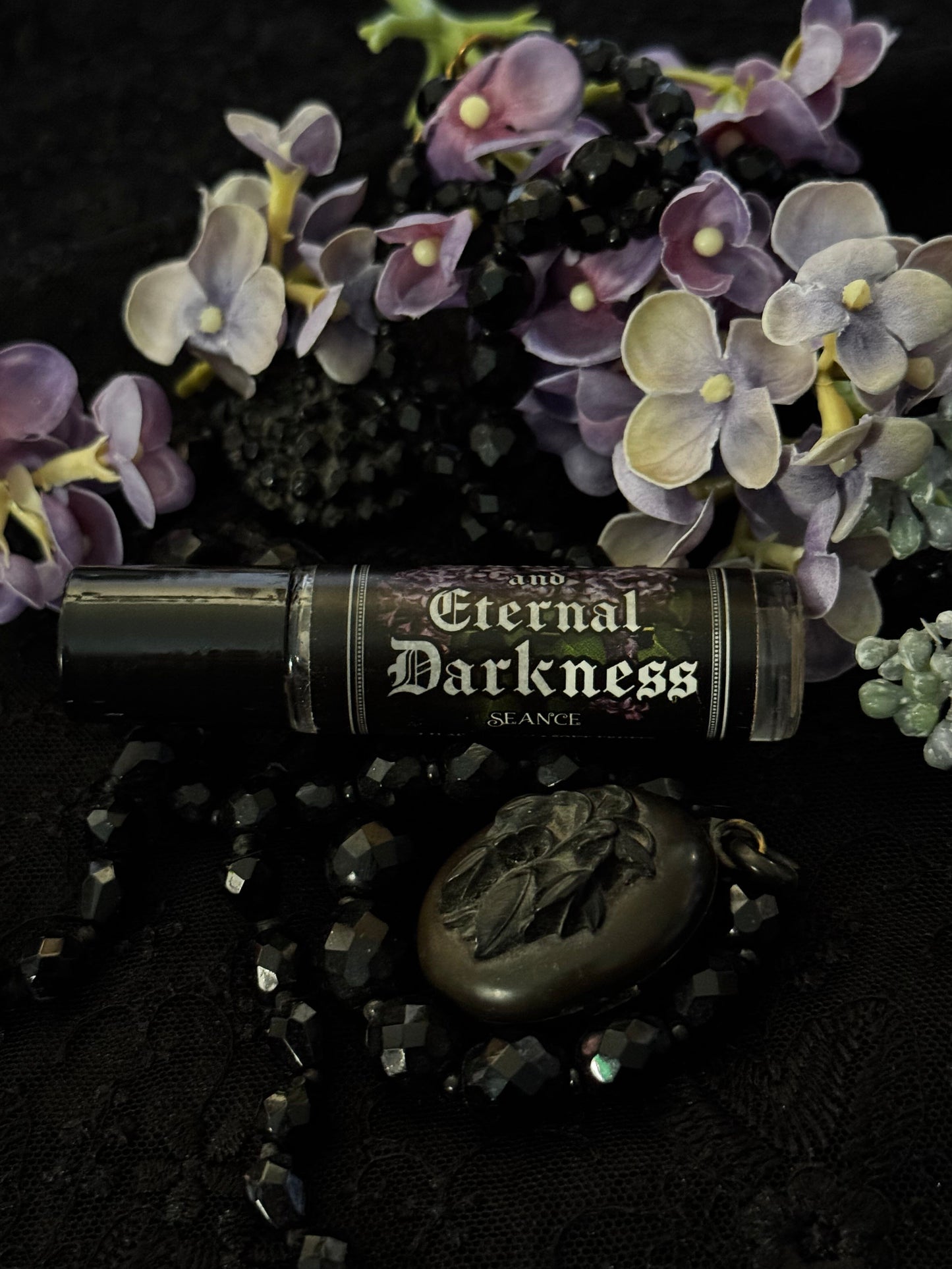 Eternal Darkness Perfume Oil Roller | Lilac & Cream