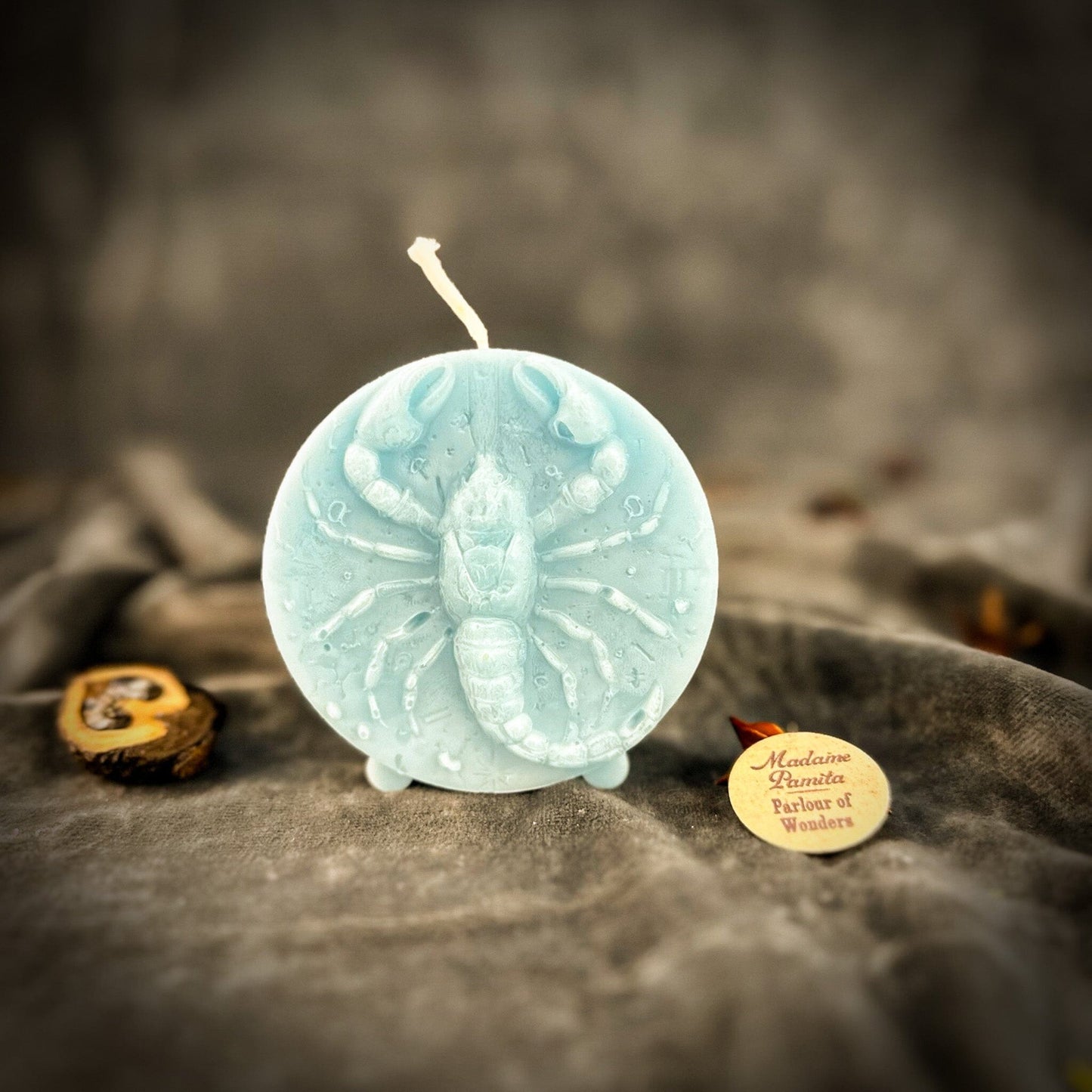 Beeswax Scorpio Zodiac Spell Candle – Transformation, Power & Intuition