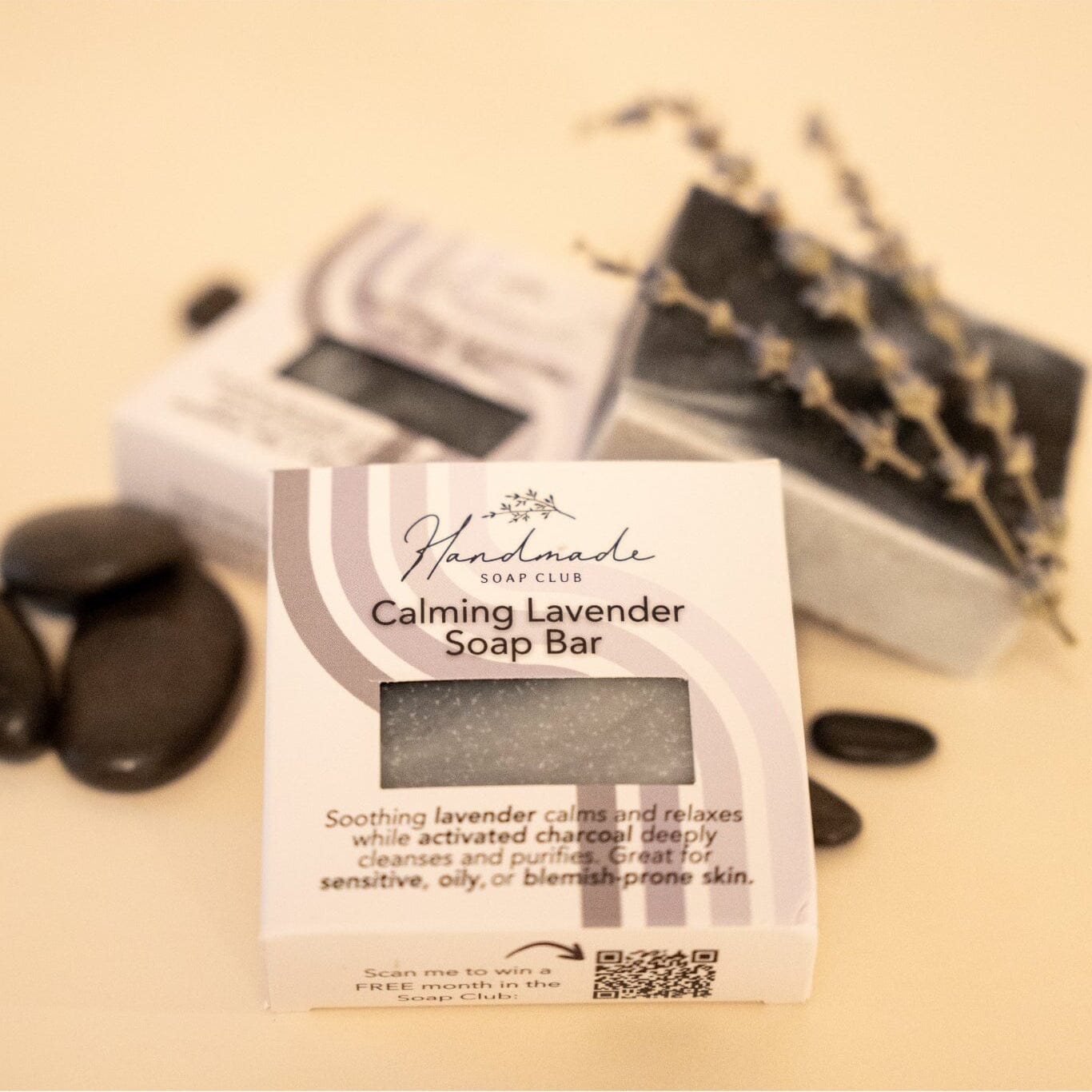 Calming Lavender Soap Bar | Lavender Charcoal Soap