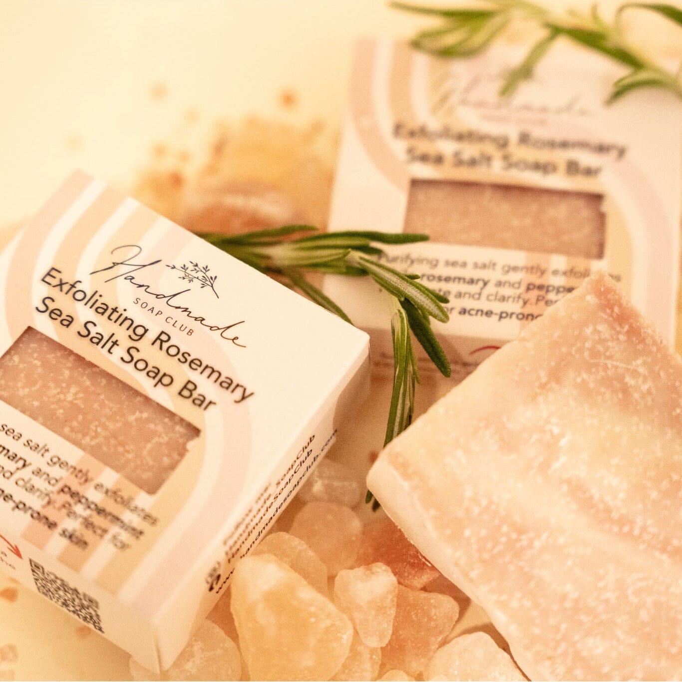 Exfoliating Rosemary Sea Salt Soap Bar | Mineral Exfoliating Soap