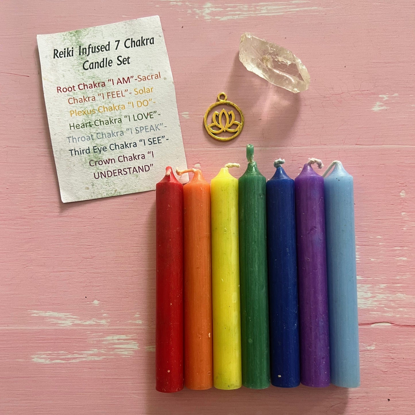 Chakra Candles Reiki Infused 7 Chakra Kit