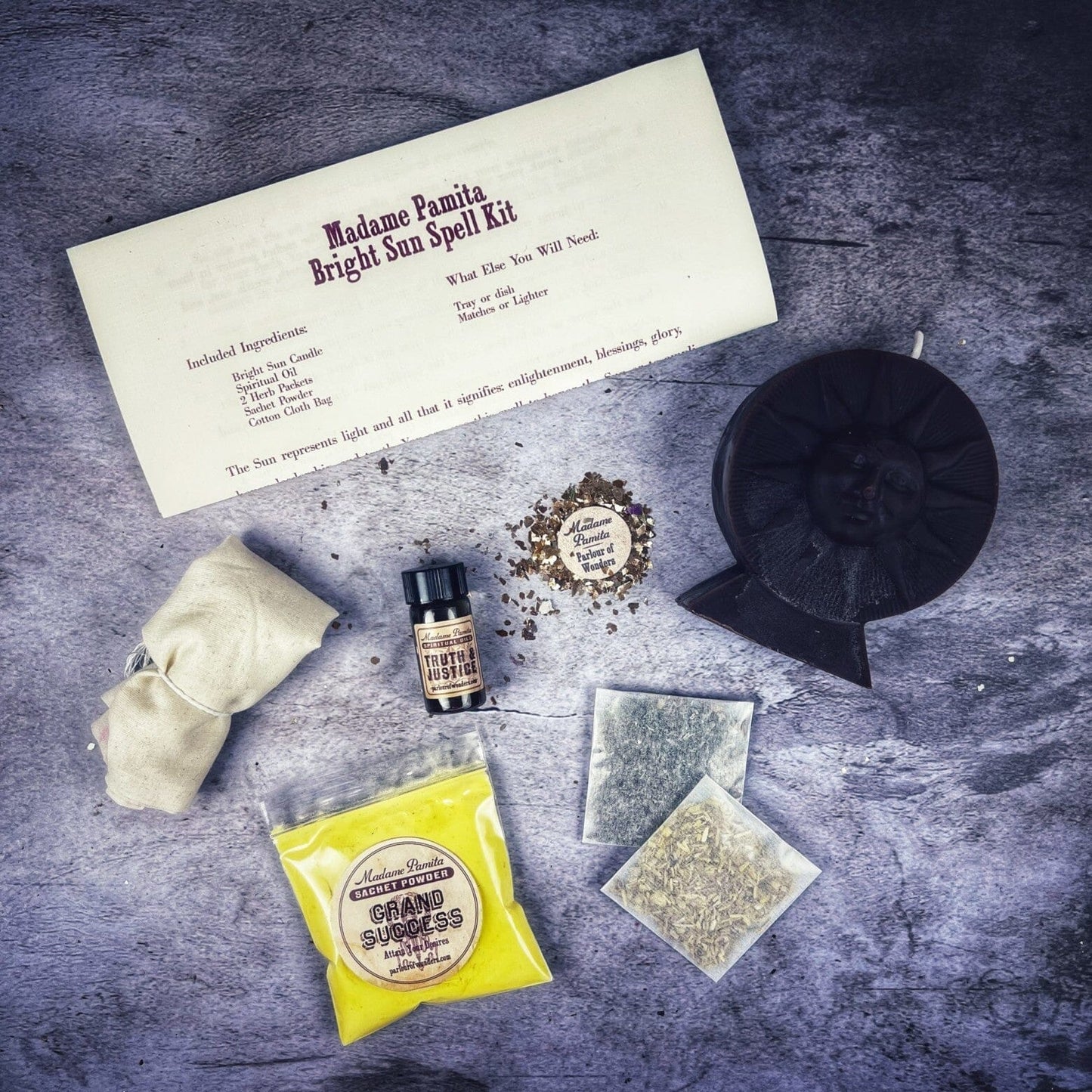 Bright Sun Candle Spell Kit - Success, Fame & Radiant Energy - Spirit Nest