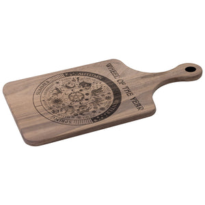 Wheel of the Year Etched Wood Cutting Board with Handle