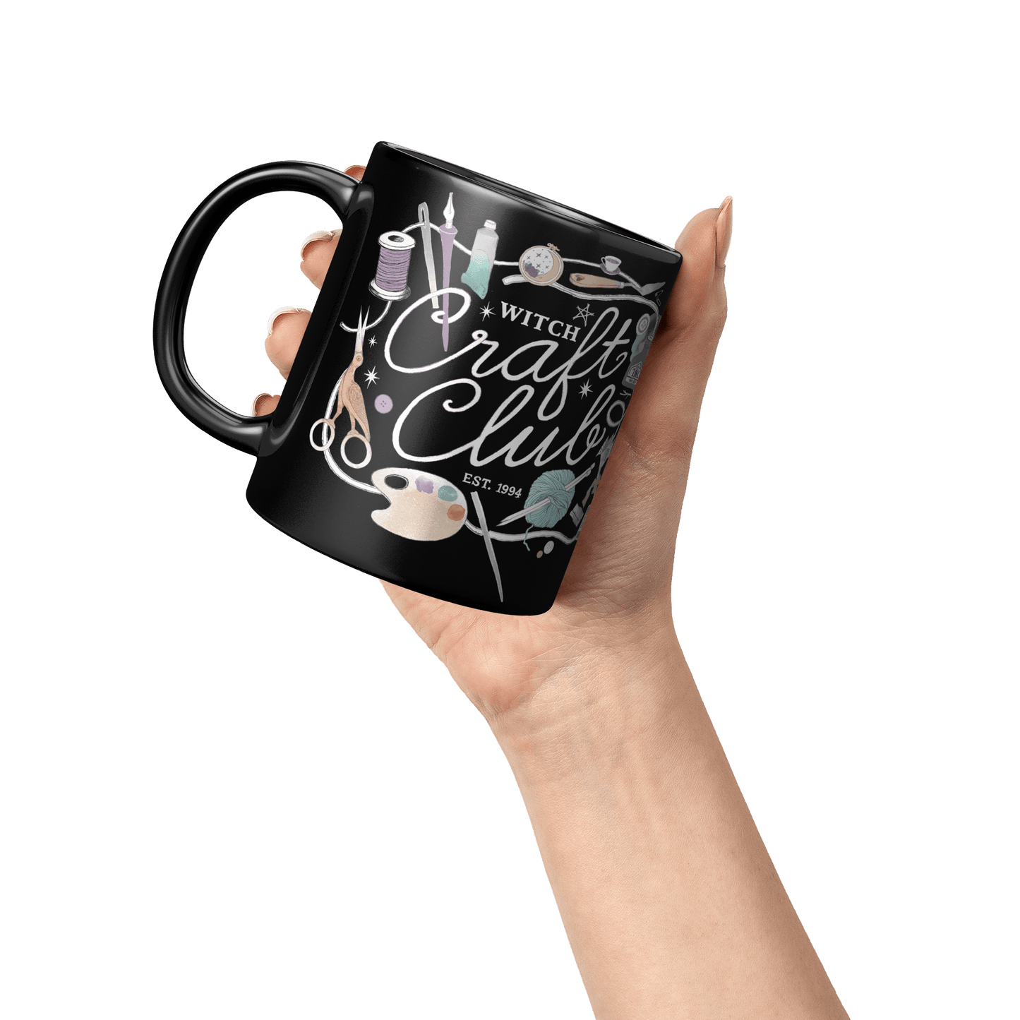 Witch_Craft_Club_-_11oz_Black_Mug_Lifestyle_Raised_Hand_LH_Mockup.png