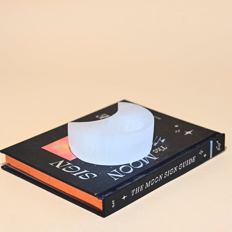 Selenite Tealight Holder – Cleansing Light & Sacred Glow - Spirit Nest