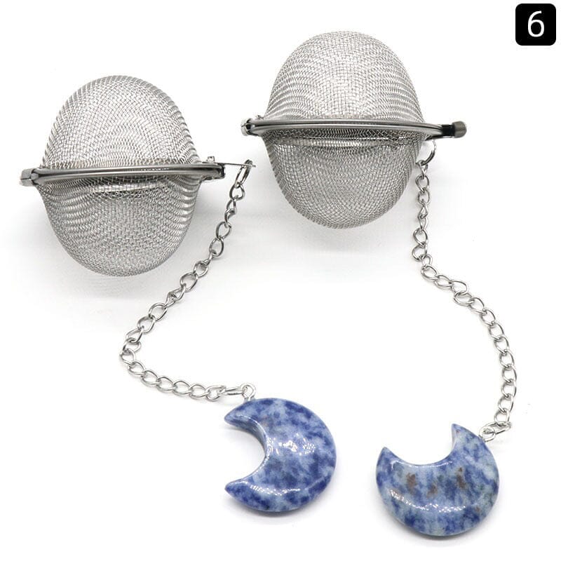 Crescent Moon Crystal Tea Strainer
