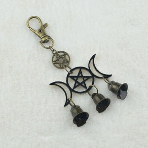 Triple Moon Pentacle Protection Bell