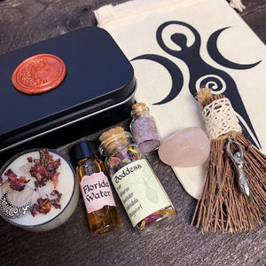 Goddess Travel Mini Altar and Ritual Witch Kit