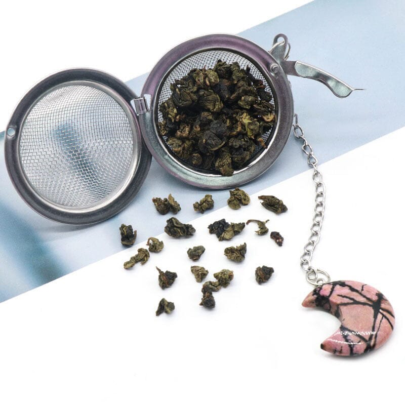 Crescent Moon Crystal Tea Strainer