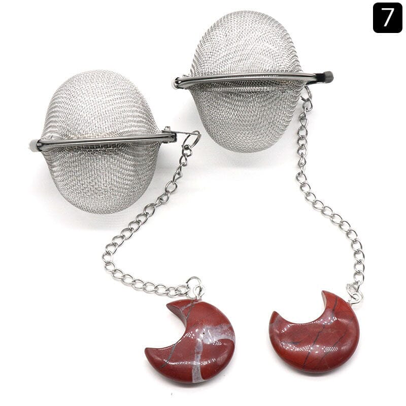 Crescent Moon Crystal Tea Strainer