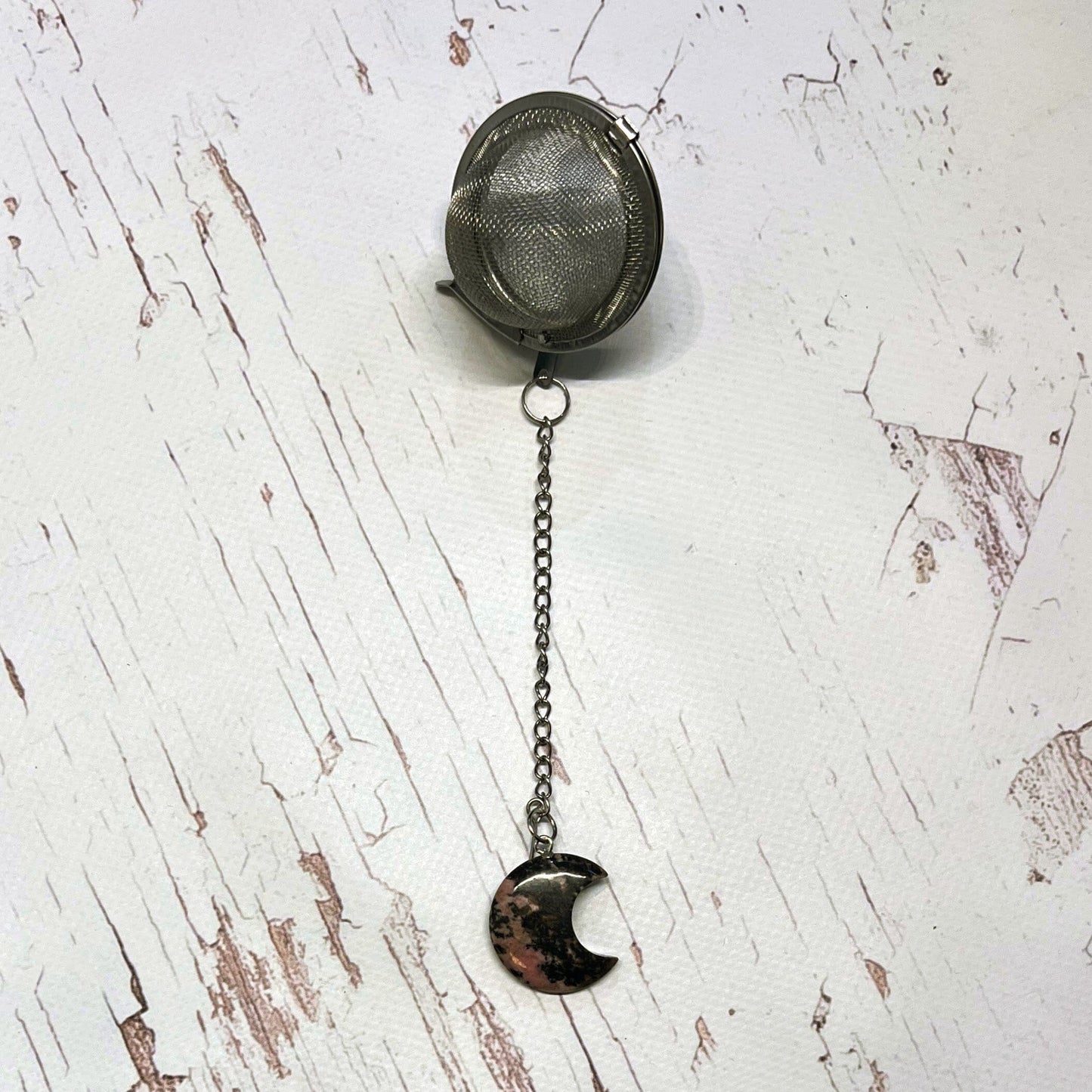 Crescent Moon Crystal Tea Strainer