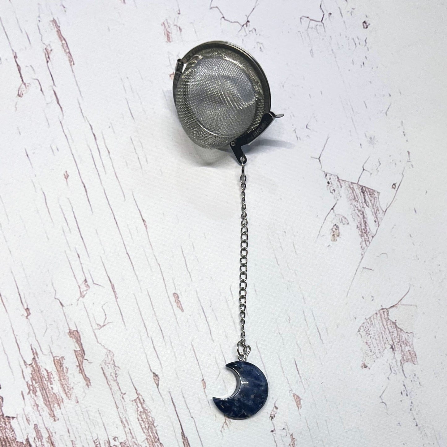 Crescent Moon Crystal Tea Strainer