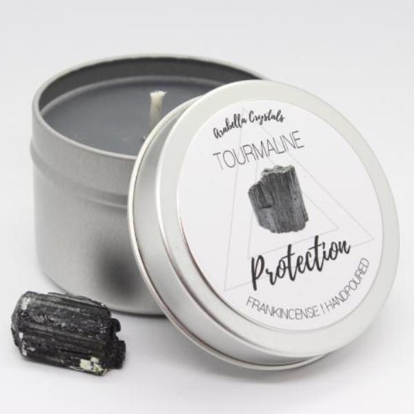 Tourmaline Crystal Candle - 4oz