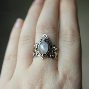 Gothic Moonstone Ring