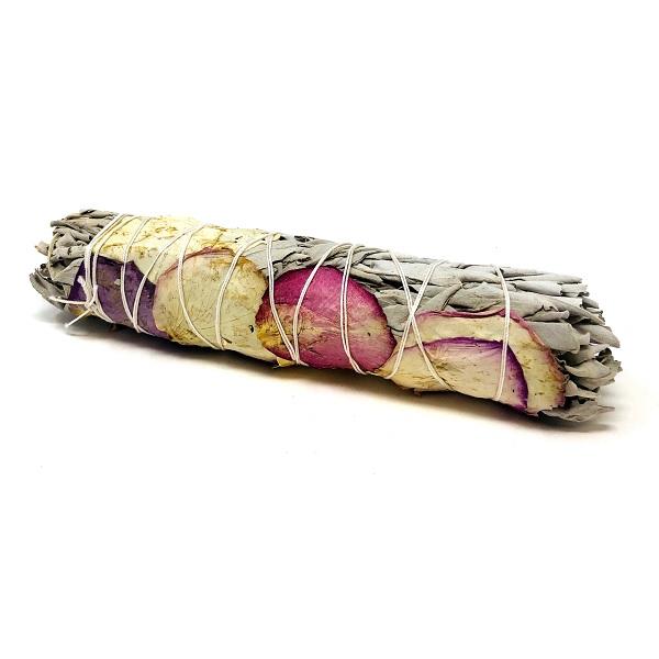 White Sage with Rose Petals