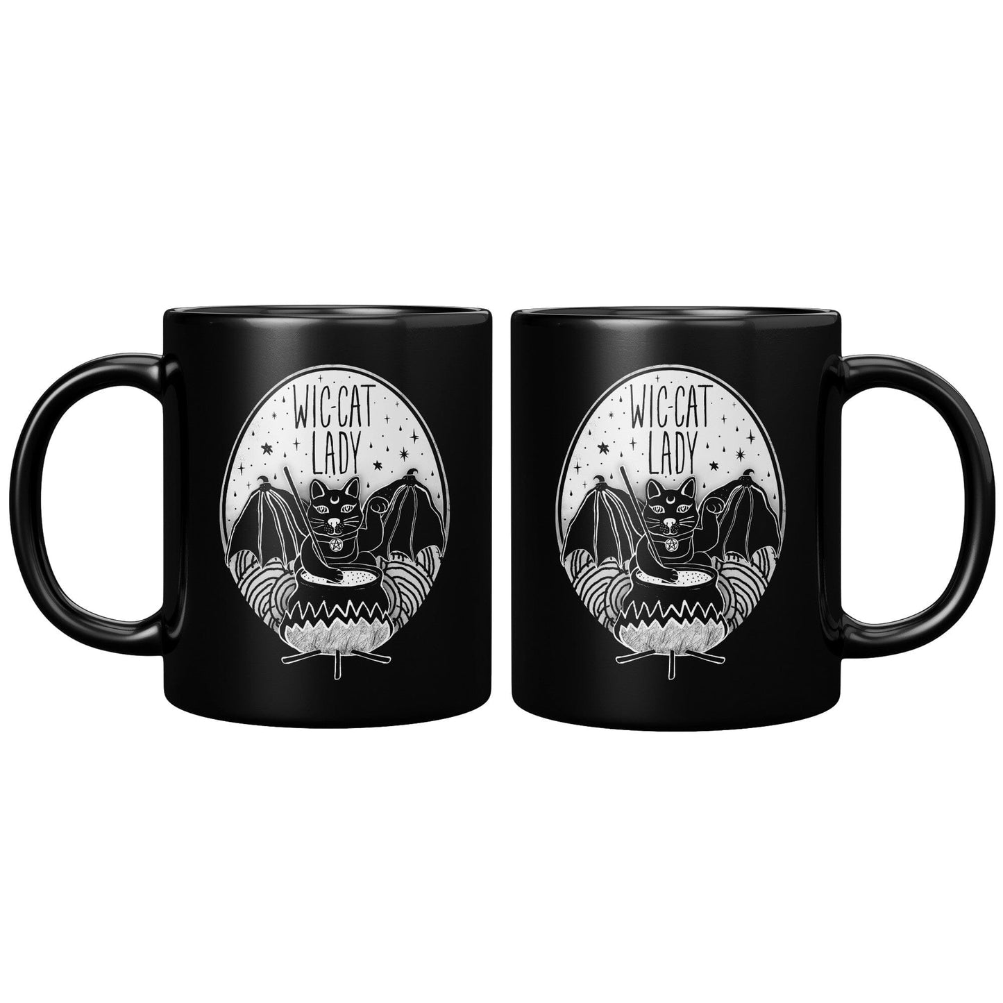 Wic-cat Lady - 11oz Black Mug