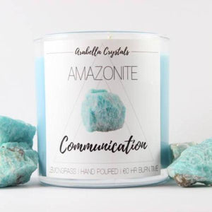 Amazonite Crystal Candle - 9oz