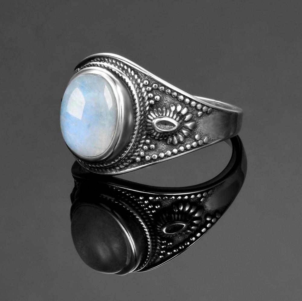 Vintage Rainbow Moonstone Ring