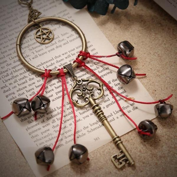 WITCHES BELLS Door Chimes Handmade With Natural and Upcycled Materials  Spiritual Protection Charm 