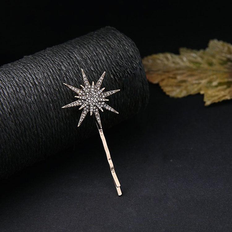 Moon and Stars Rhinestone Hair Clip