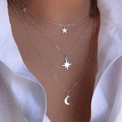 Dazzling Celestial Layered Necklace