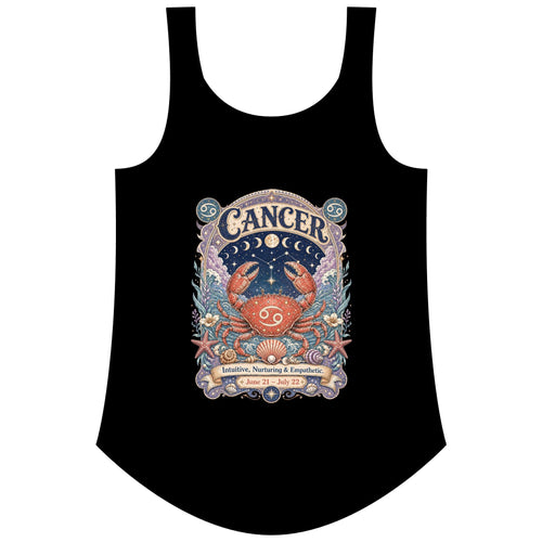 Cancer Zodiac Women's Festival Tank Top – Vintage Crab Astrology Tank