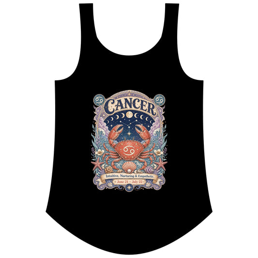 Cancer Zodiac Women's Festival Tank Top – Vintage Crab Astrology Tank