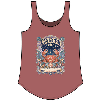Cancer Zodiac Women's Festival Tank Top – Vintage Crab Astrology Tank