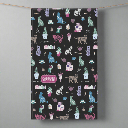 Purrfectly Bewitched Kitchen Towel