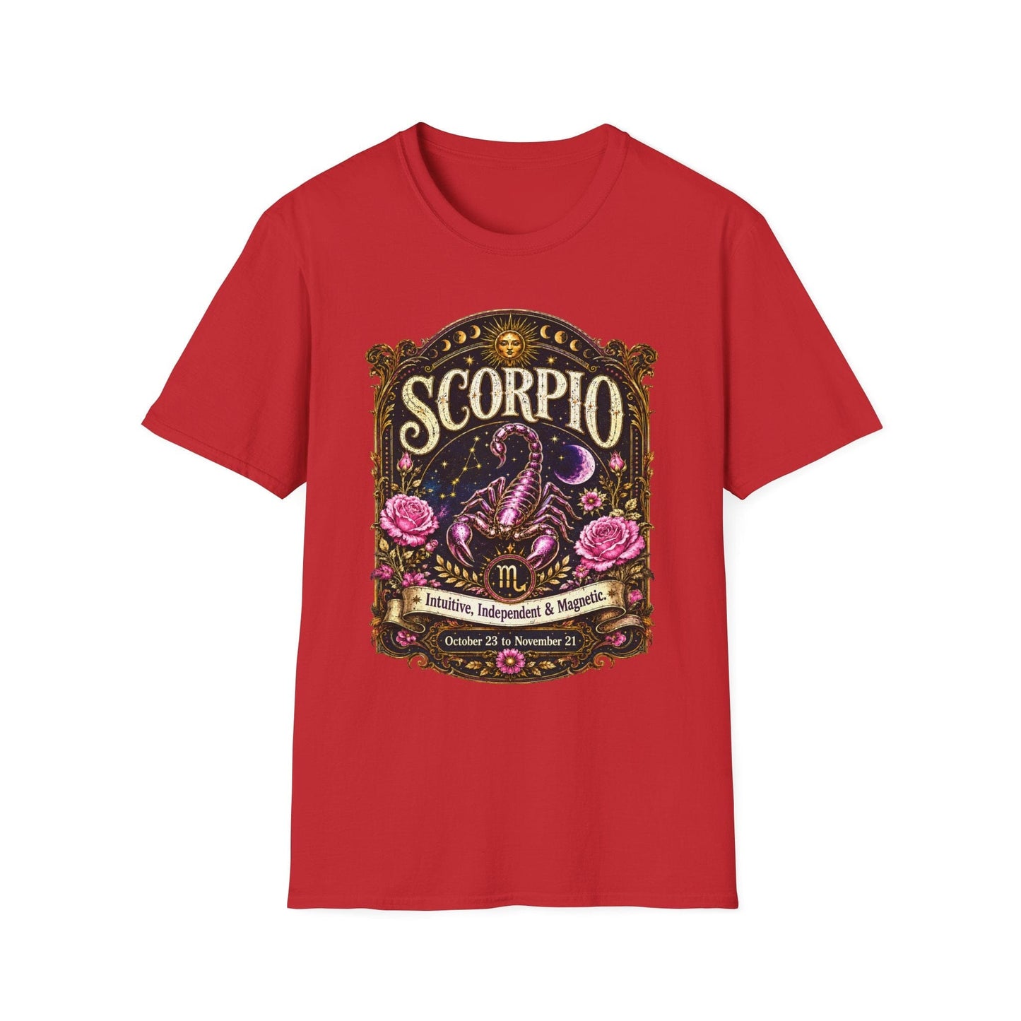 Scorpio Zodiac Softstyle T-Shirt – Celestial Scorpion Artwork