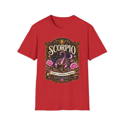 Scorpio Zodiac Softstyle T-Shirt – Celestial Scorpion Artwork