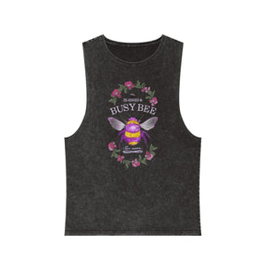 Blessed & Busy Bee - Unisex Stonewash Tank Top