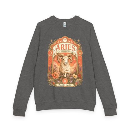 Aries Zodiac Raglan Sweatshirt – Ethereal Ram Artwork
