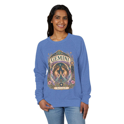 Gemini Zodiac Raglan Sweatshirt – Ethereal Twins Artwork