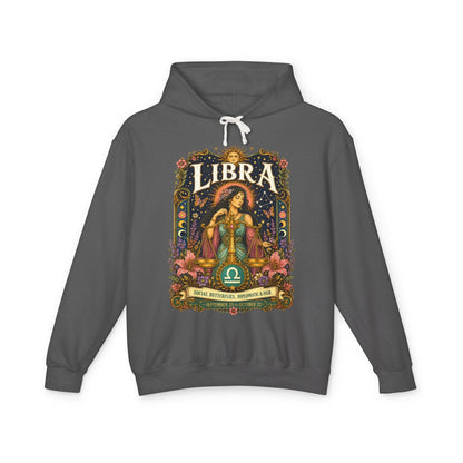 Libra Zodiac Hooded Sweatshirt – Enchanted Scales Artwork