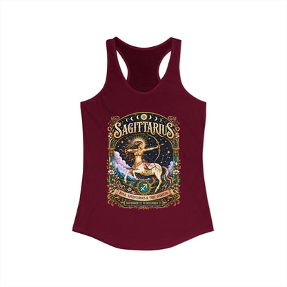 Sagittarius Zodiac Women's Racerback Tank – Ornate Archer Artwork