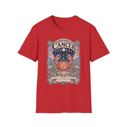 Cancer Zodiac Softstyle T-Shirt – Celestial Crab Artwork