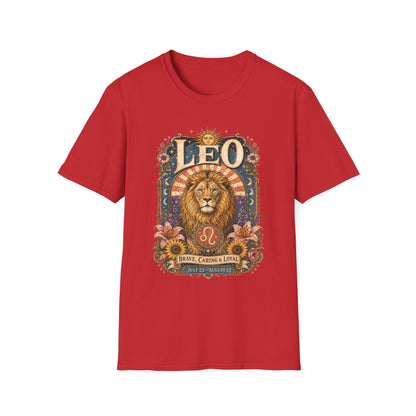 Leo Zodiac Softstyle T-Shirt – Celestial Lion Artwork