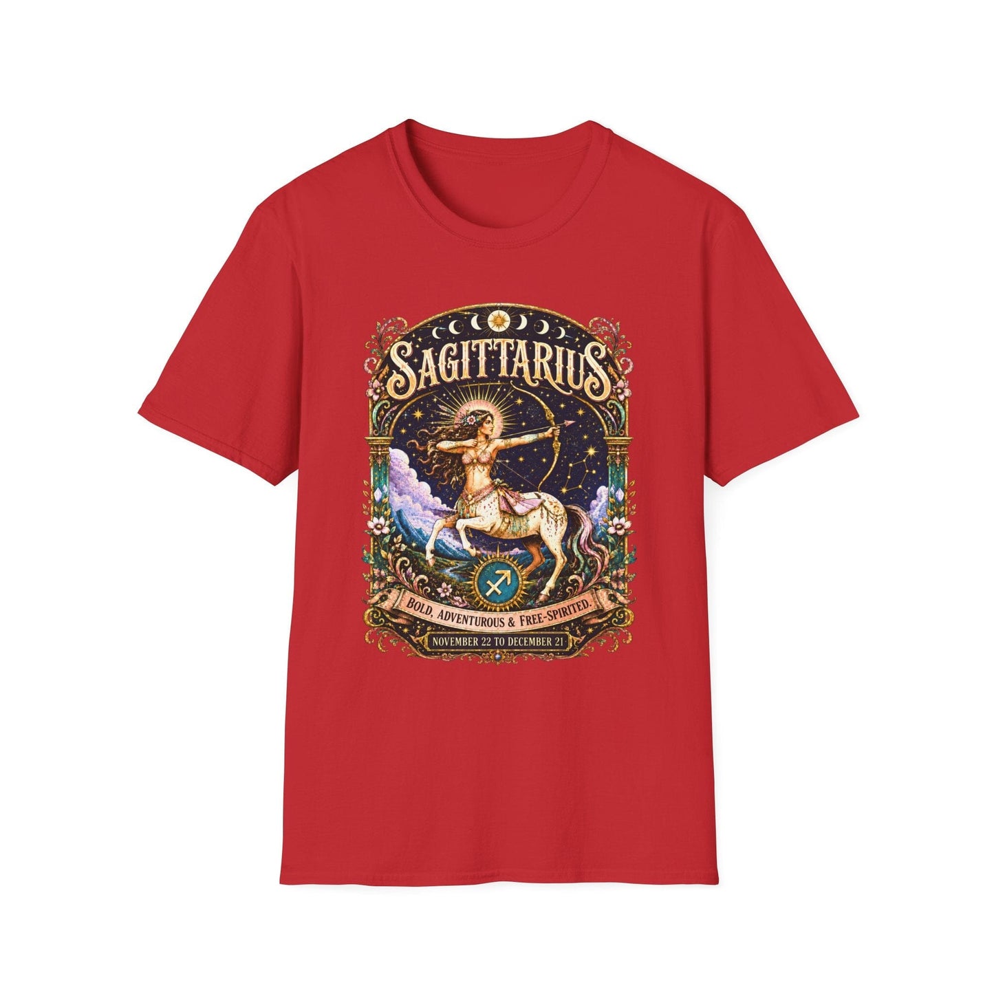 Sagittarius Zodiac Softstyle T-Shirt – Celestial Archer Artwork