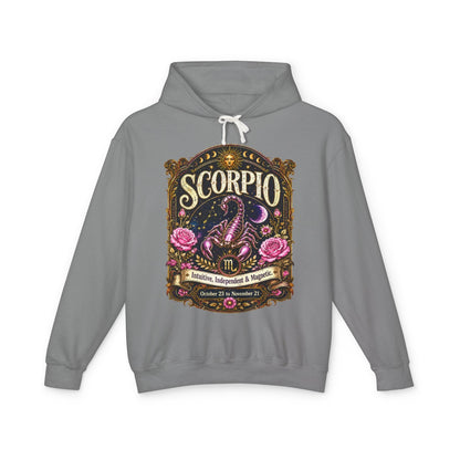 Scorpio Zodiac Hooded Sweatshirt – Enchanted Scorpion Artwork