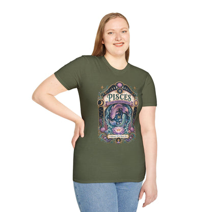 Pisces Zodiac Softstyle T-Shirt – Celestial Fish Artwork