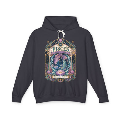 Pisces Zodiac Hooded Sweatshirt – Enchanted Fish Artwork