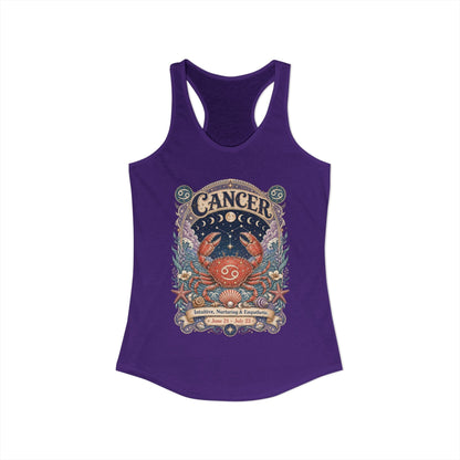 Cancer Zodiac Women's Racerback Tank – Ornate Crab Artwork