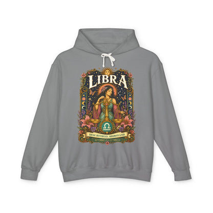 Libra Zodiac Hooded Sweatshirt – Enchanted Scales Artwork