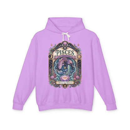 Pisces Zodiac Hooded Sweatshirt – Enchanted Fish Artwork