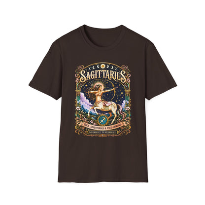 Sagittarius Zodiac Softstyle T-Shirt – Celestial Archer Artwork