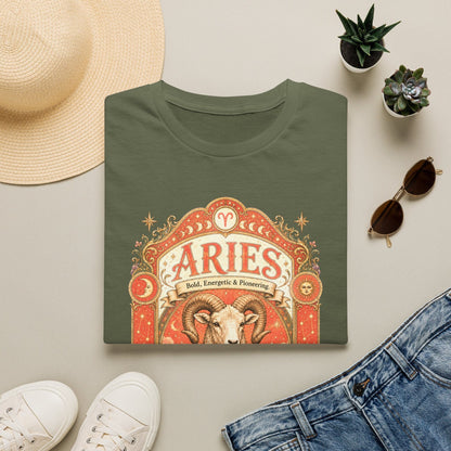 Aries Zodiac Softstyle T-Shirt – Celestial Ram Artwork